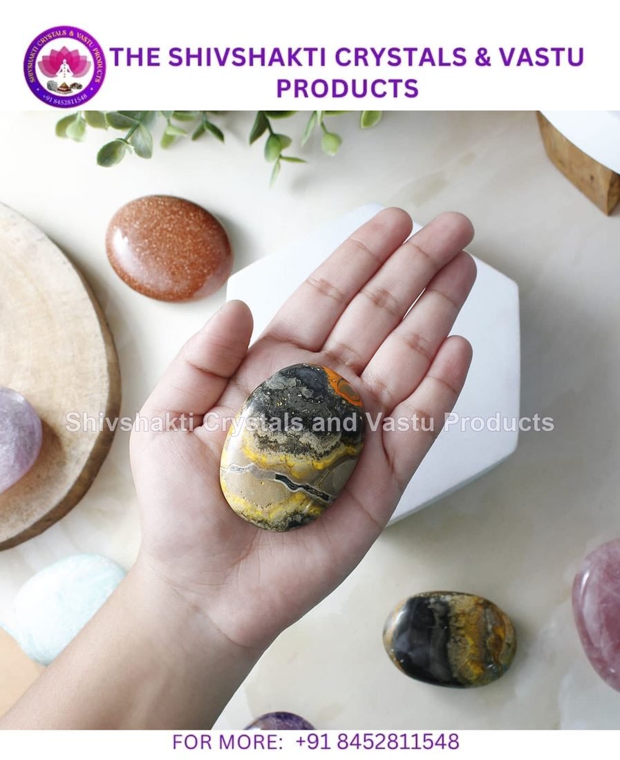 Bumble Bee Jasper Palm Stone