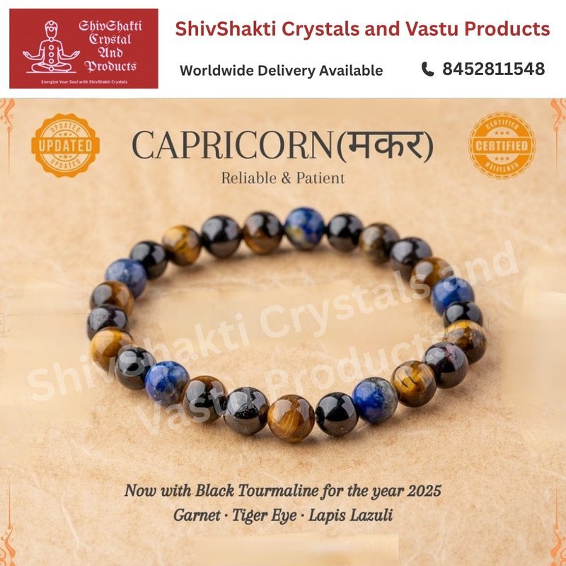 Capricorn ( Makara ) Zodiac Sign Bracelet 8MM