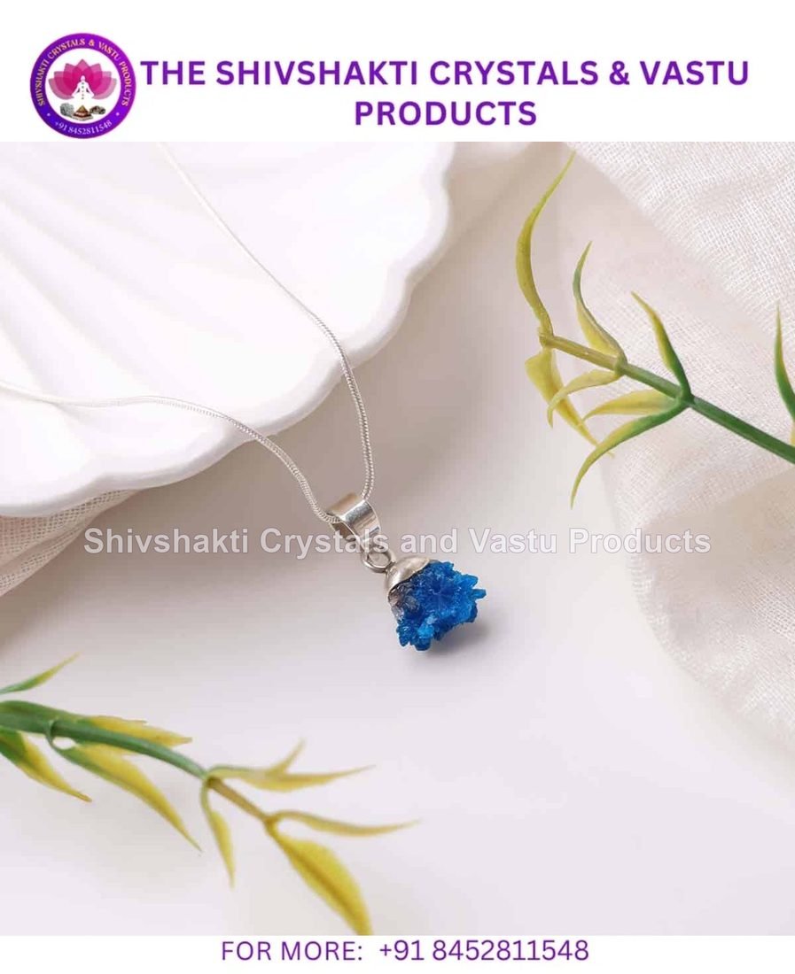 Cavansite Silver Pendant