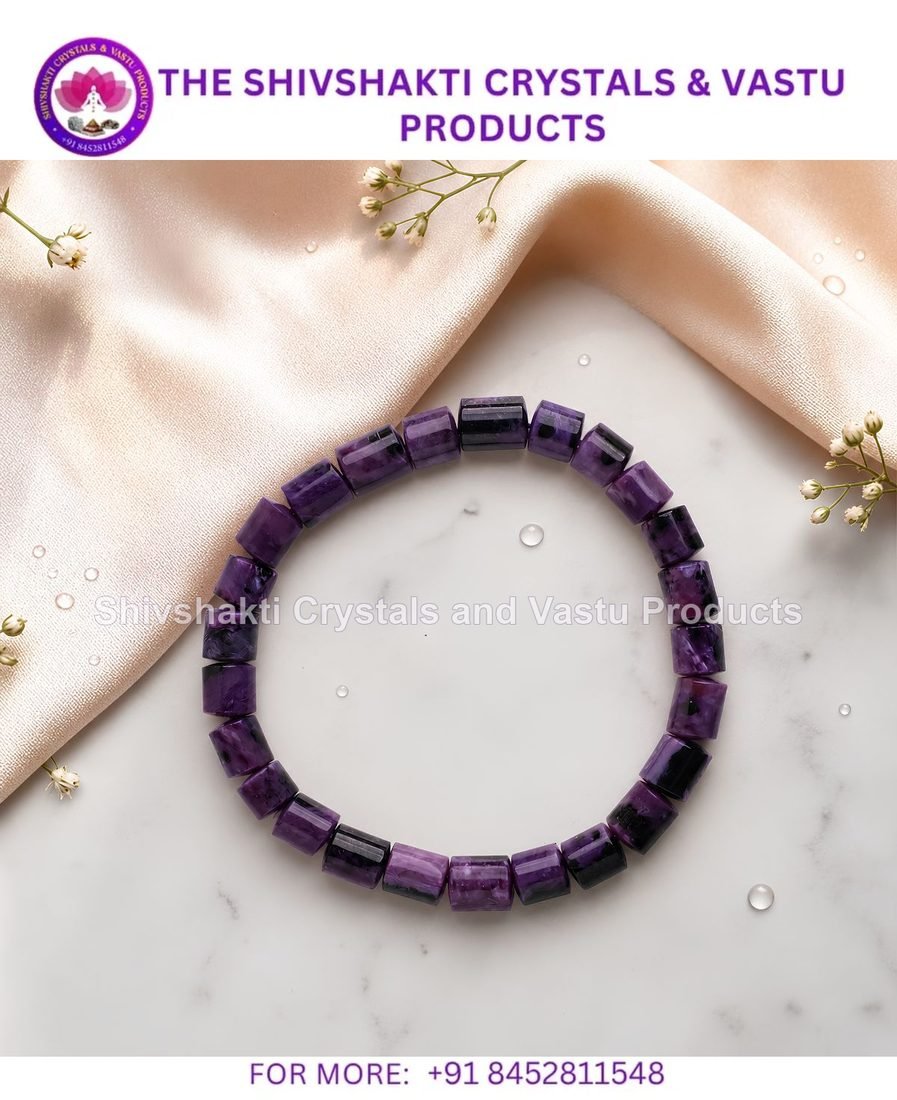 Charoite Drum Beads Bracelet