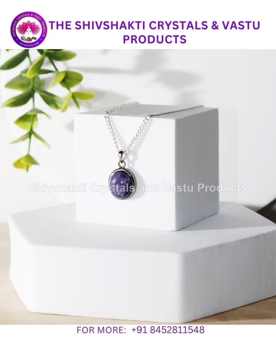 Charoite Stone with Sterling Silver 925 Pendant
