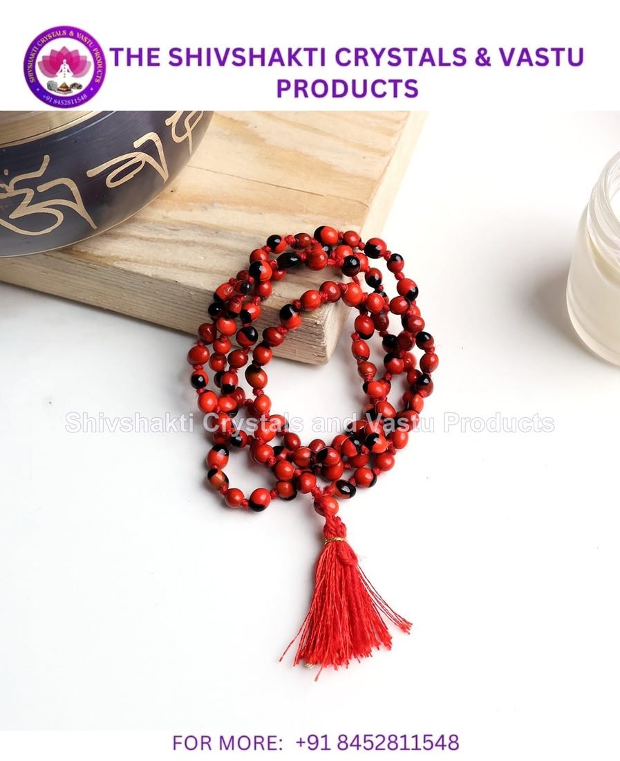 Chirmi seeds jaap mala 108+1 beads