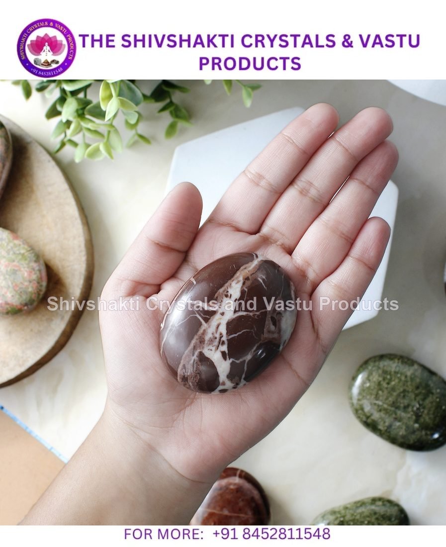 Chocolate Jasper Palm Stone