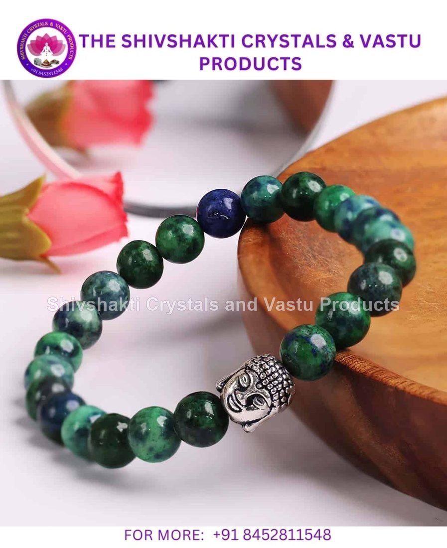 Chrysocolla Buddha Bracelet