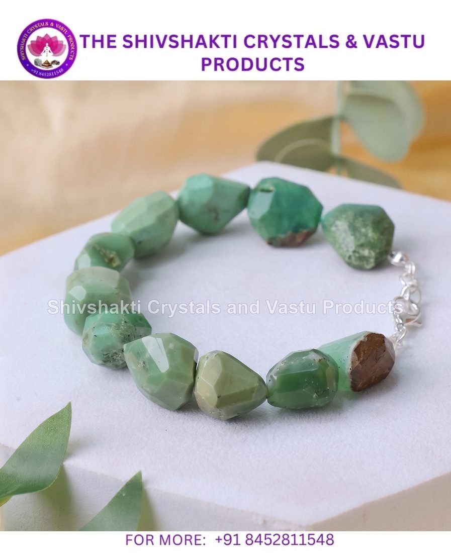 Chrysoprase Faceted Tumble Bracelet