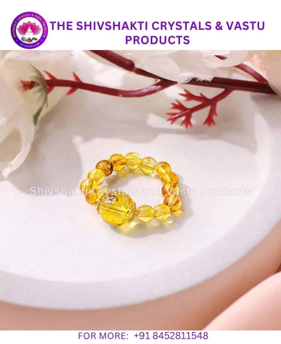 Citrine Beads Ring