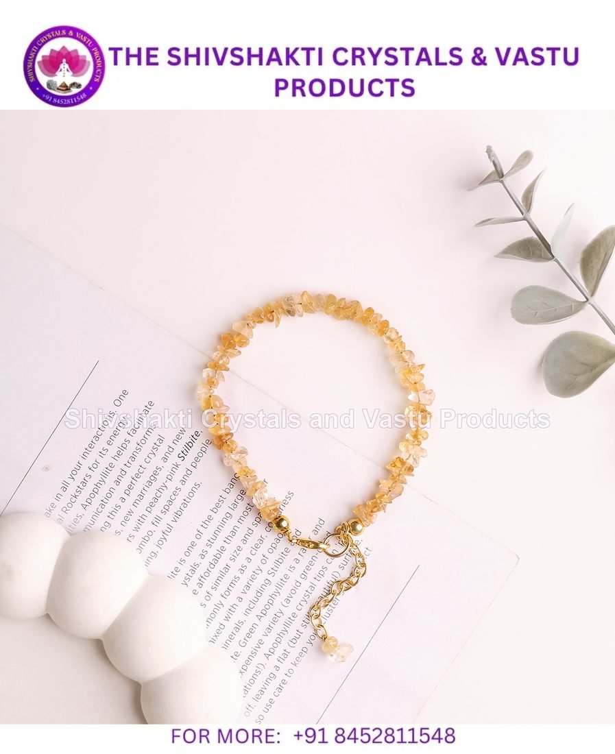 Citrine Chips Chain Bracelet