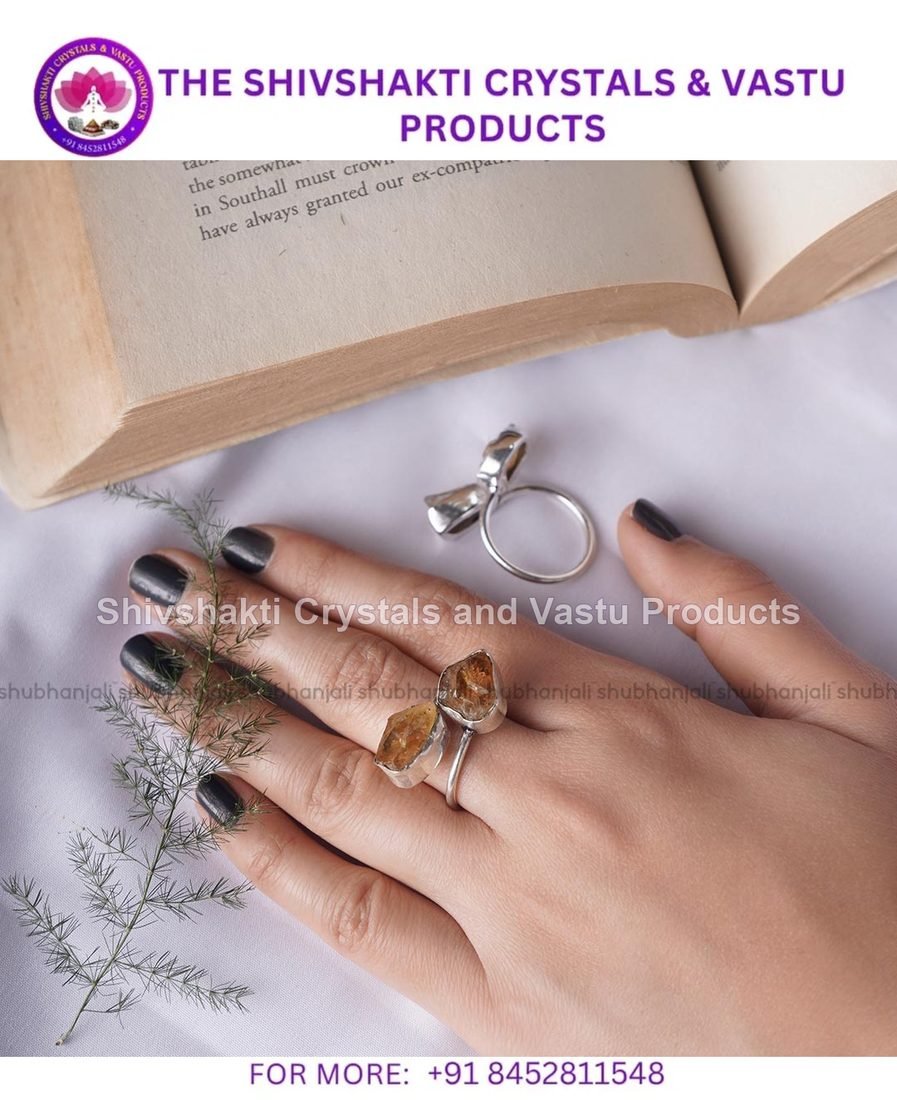 Citrine Double Raw Stone Ring