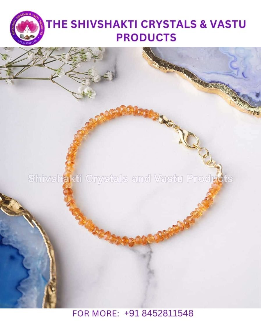 Citrine Faceted Bati Beads Bracelet
