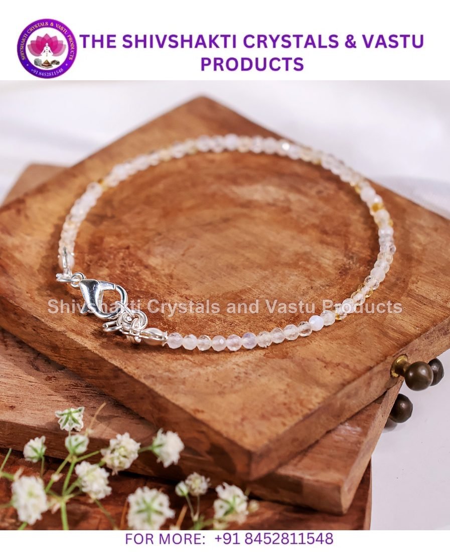 Citrine Faceted Chain Bracelet 2 MM