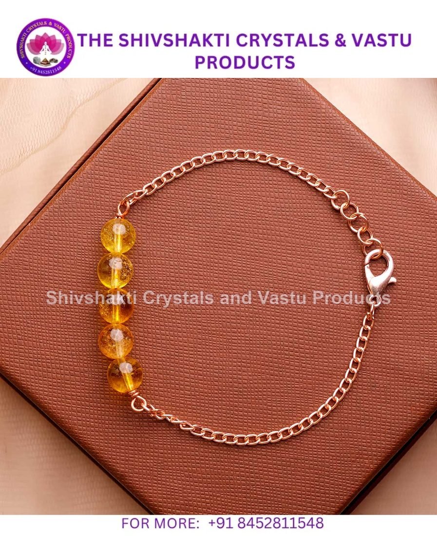 Citrine Five Beads Bracelet