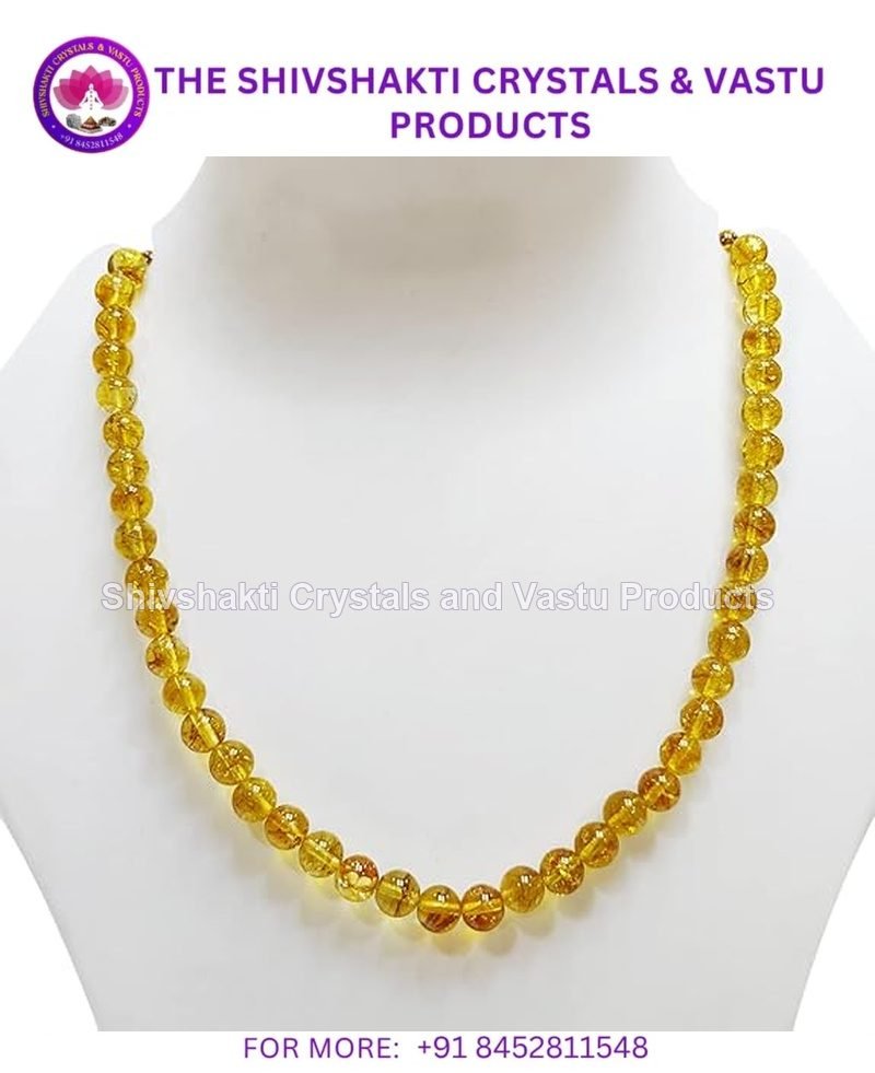 Citrine Heated Beads Necklace
