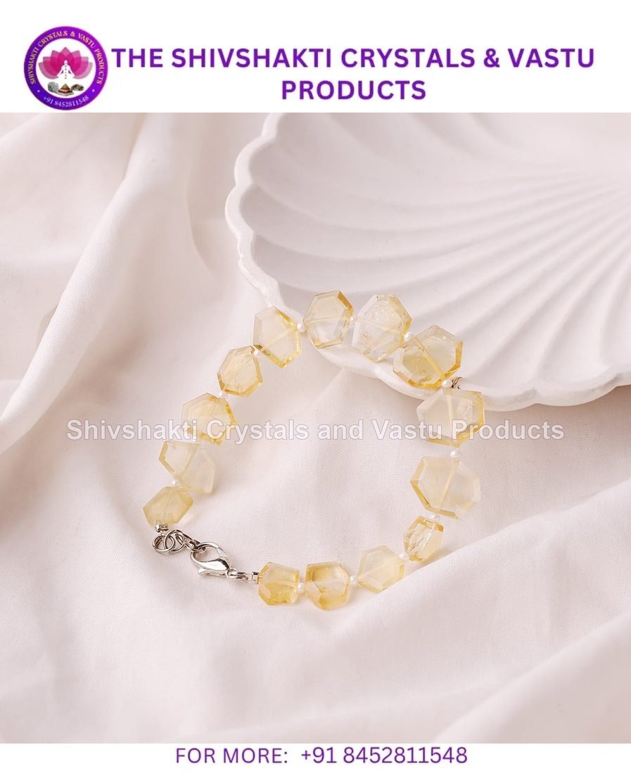 Citrine Hexagon Bracelet