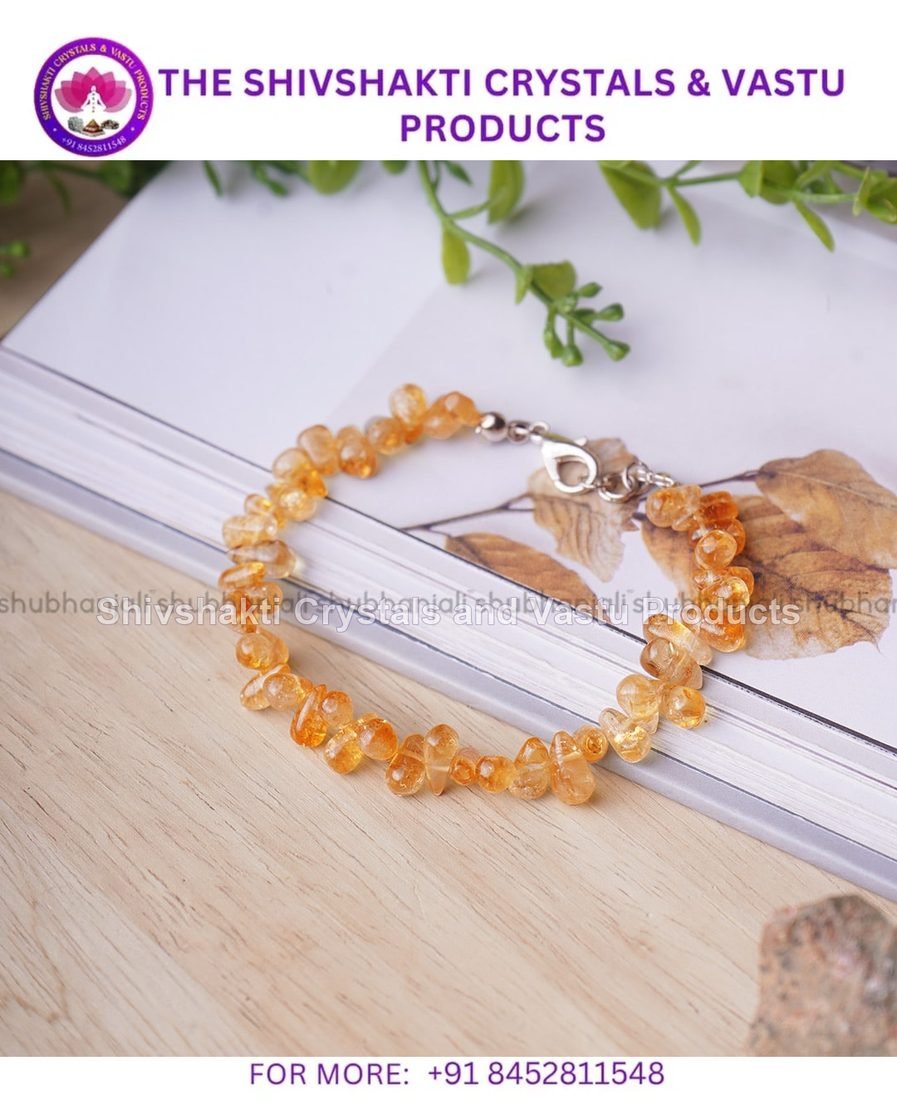Citrine Tear Drop Beads Bracelet