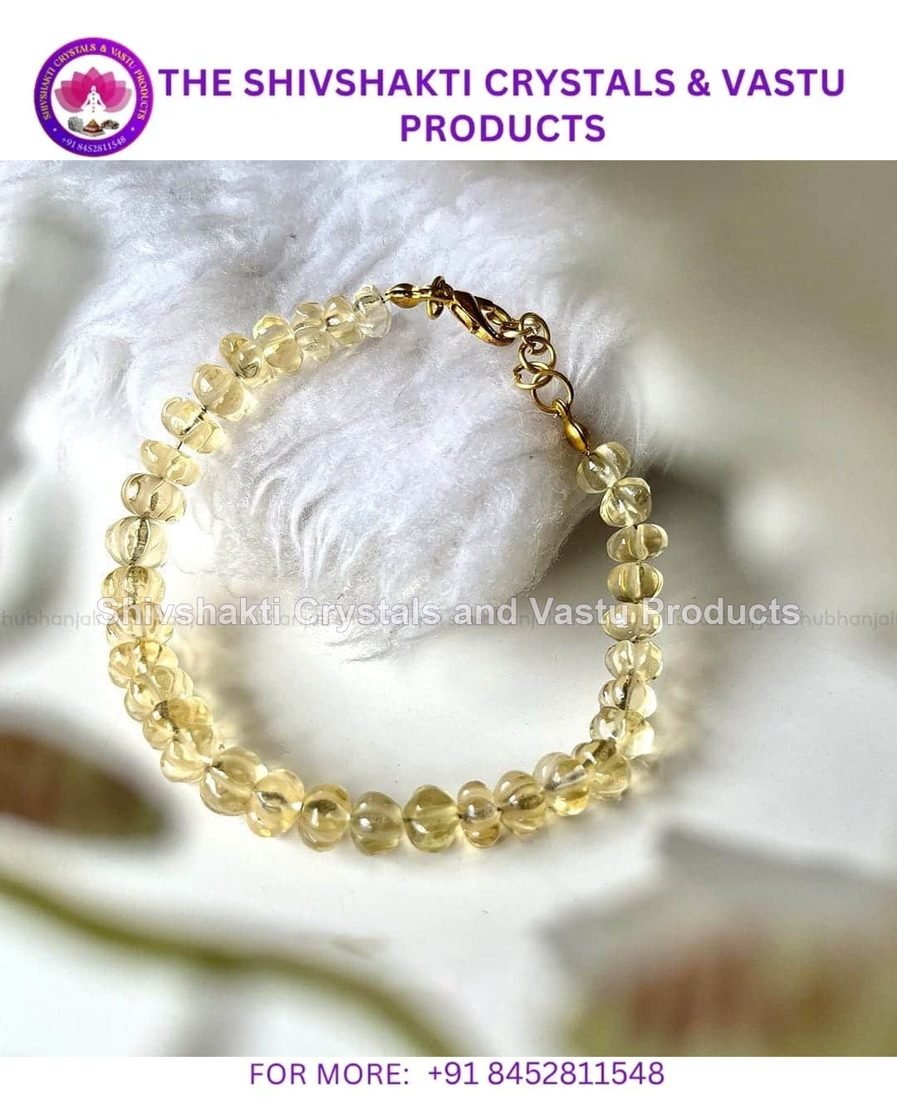 Citrine Watermelon Beads Bracelet