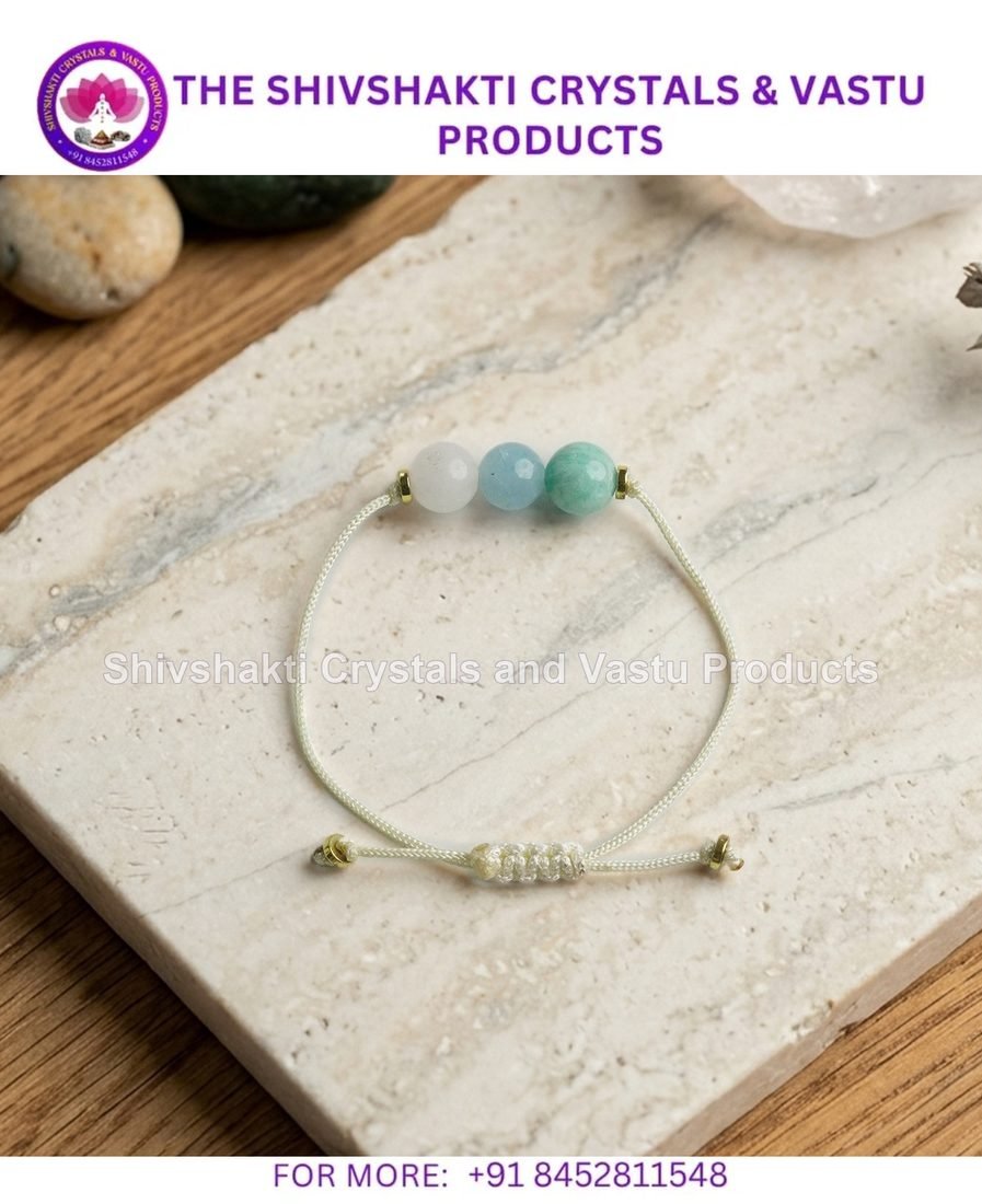 Clarity 3 Beads Thread Bracelet