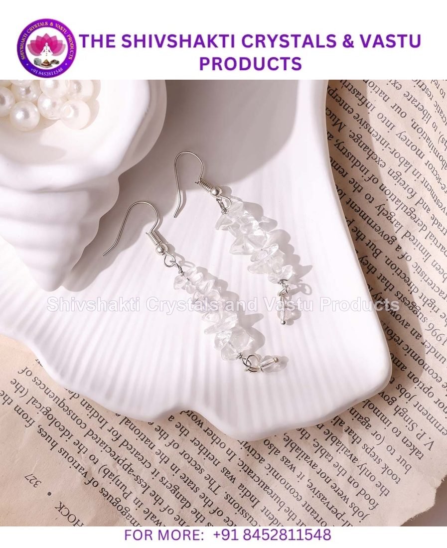Clear Quartz Chips Hook Earrings