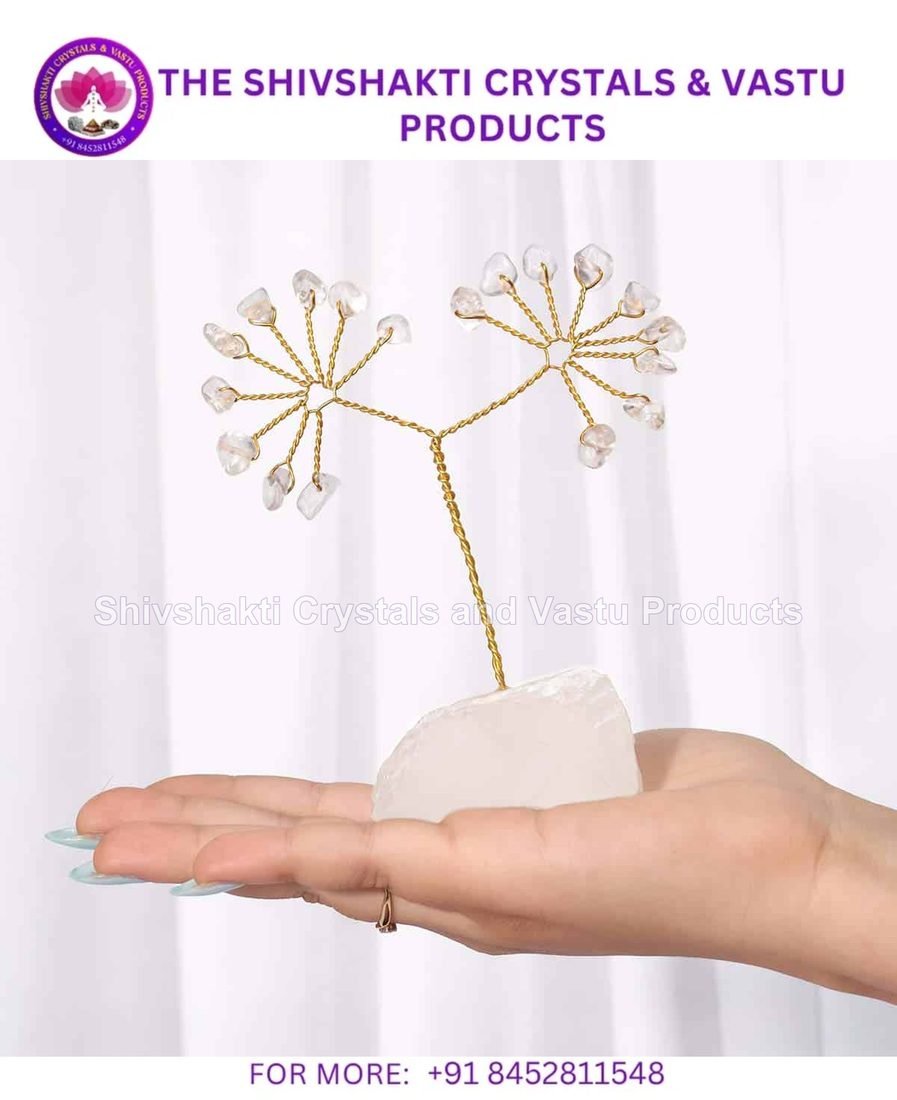 Clear Quartz Chips Tree In Raw Base