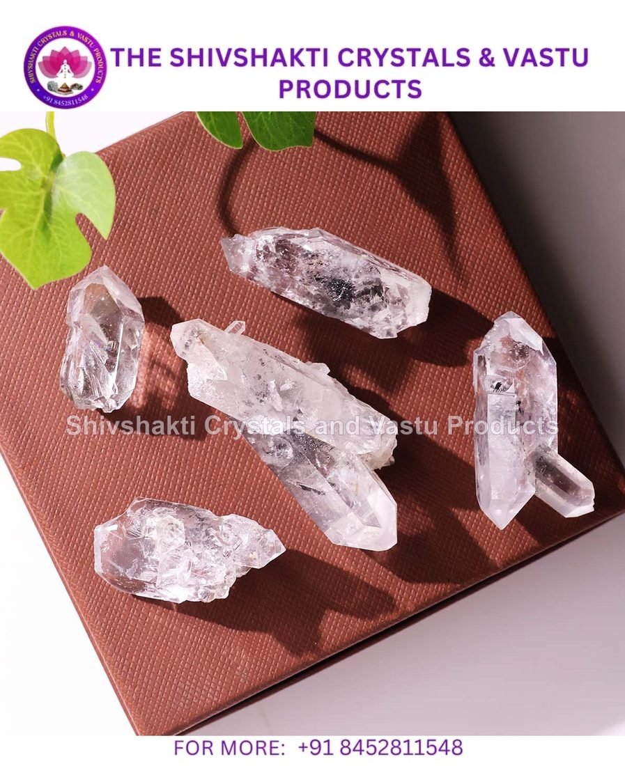 Clear Quartz Cluster With Black Tourmaline 5 Gms