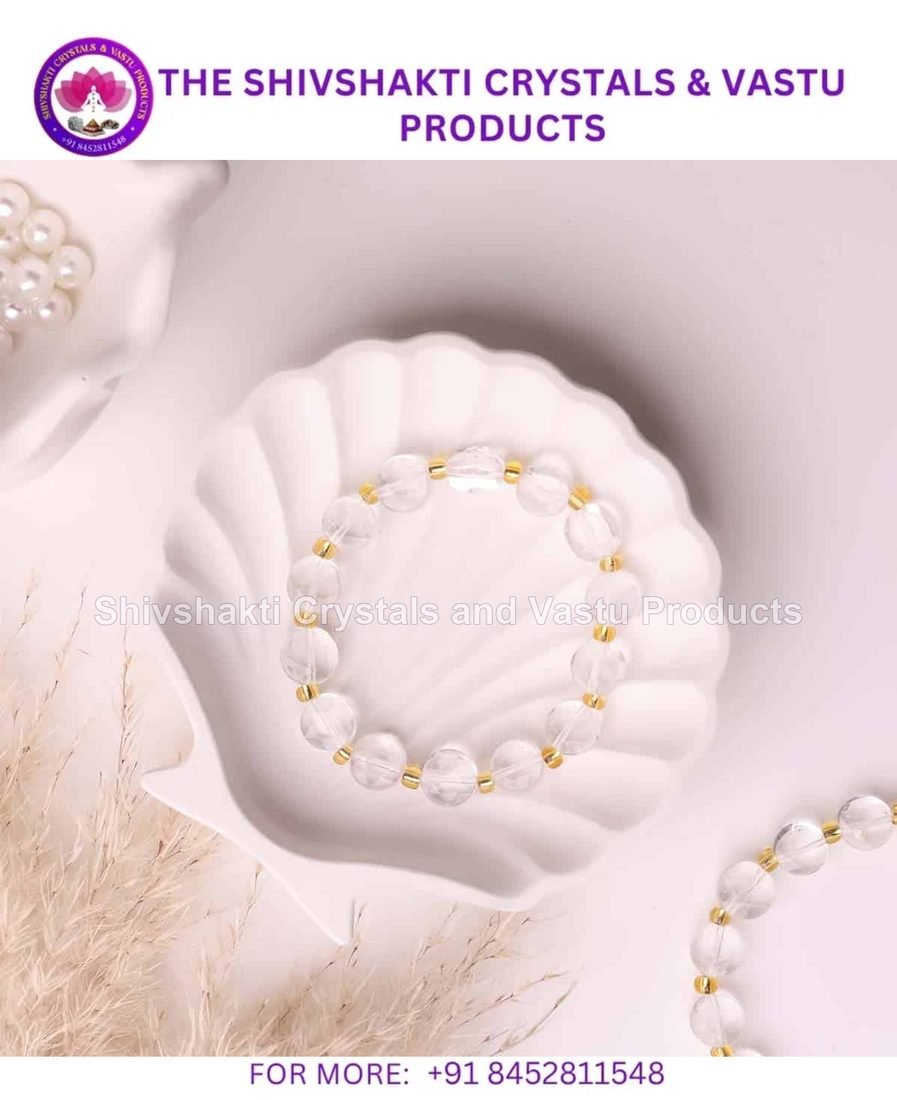 Clear Quartz Coin Faceted Bracelet