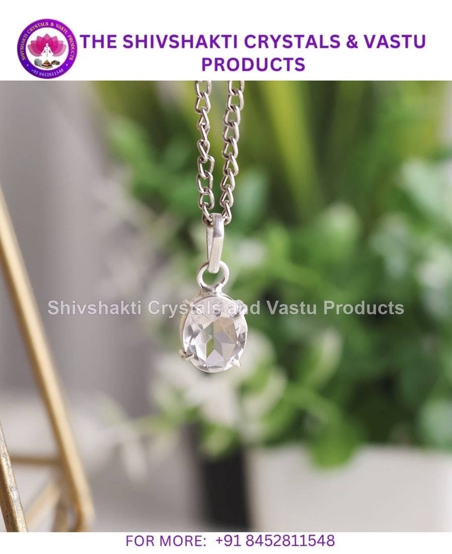 Clear Quartz Diamond Cut Pendant