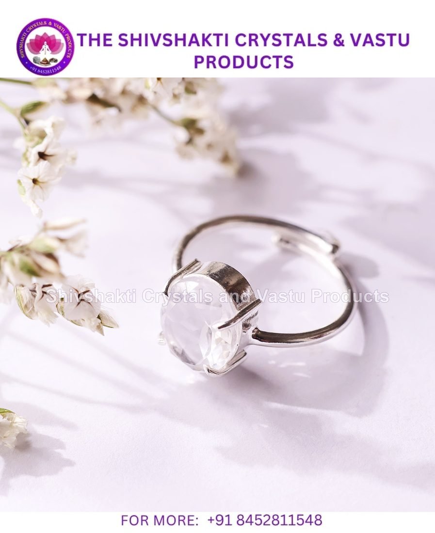 Clear Quartz Diamond Cut Ring