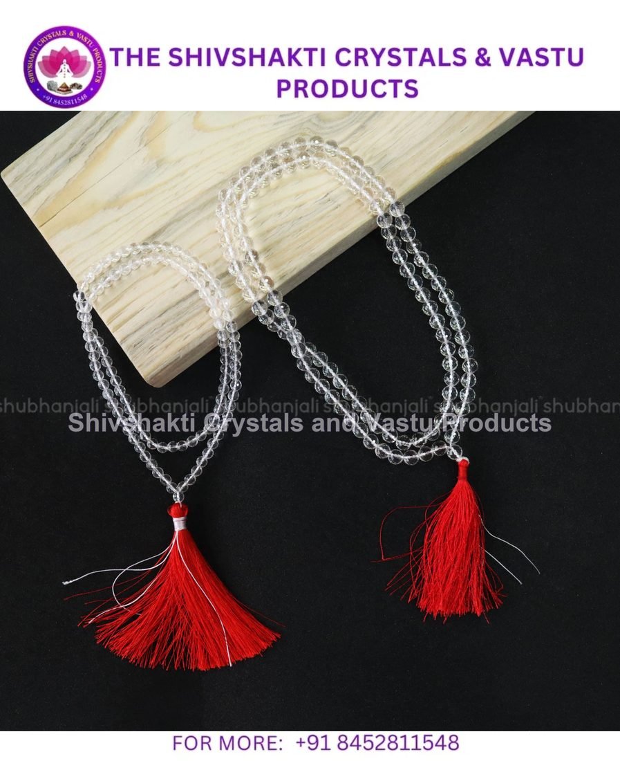 Clear Quartz Faceted Jaap Mala