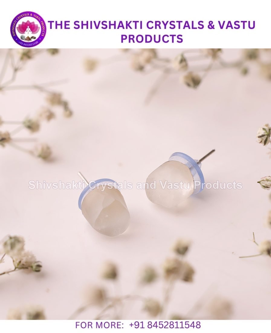 Clear Quartz Raw Stud Earrings