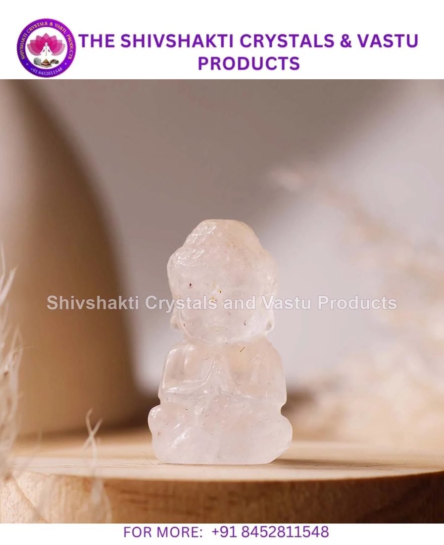 Clear Quartz Stone Buddha Small Statue
