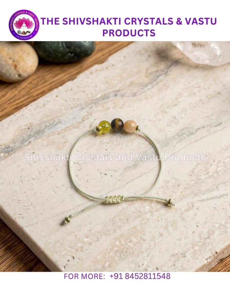 Confidence 3 Beads Thread Bracelet