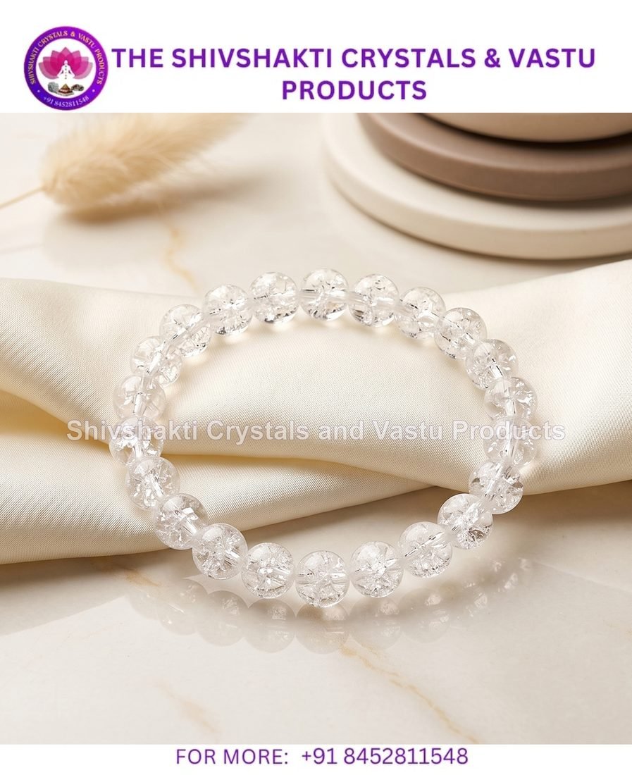 Crackle Quartz Bracelet 8mm
