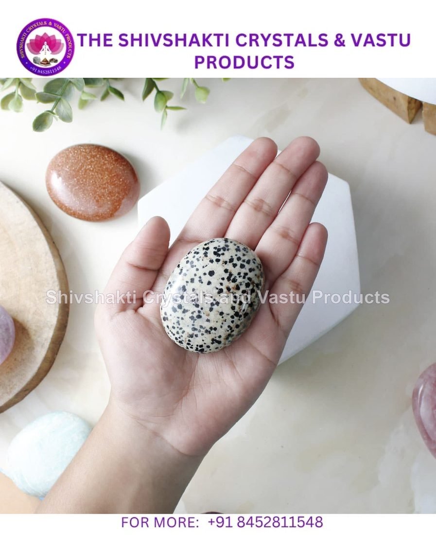 Dalmation Jasper Palm Stone