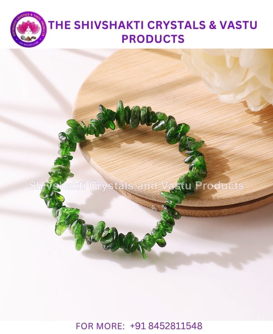 Dioptase Chips Beads Bracelet