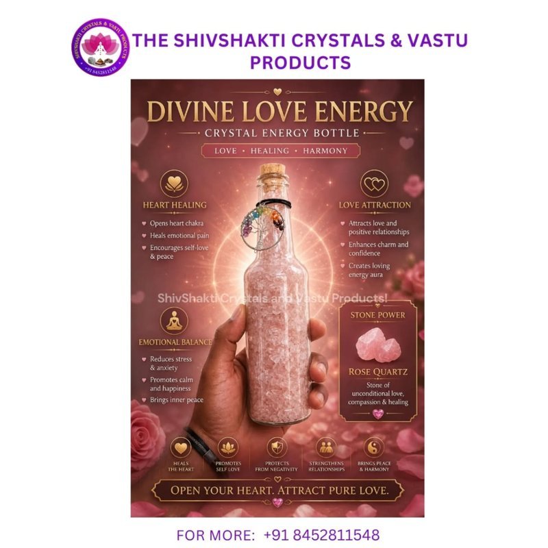 Divine Love Crystal Energy Bottle