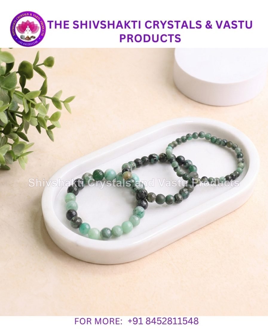 Emerald Round Beads Bracelet