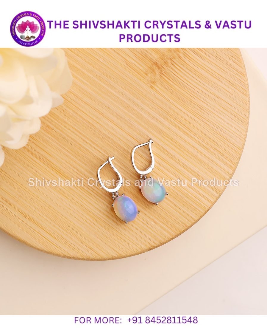 Ethiopian Opal Hanging Earring Silver