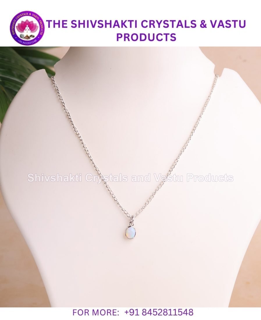 Ethiopian Opal Oval Pendant Silver