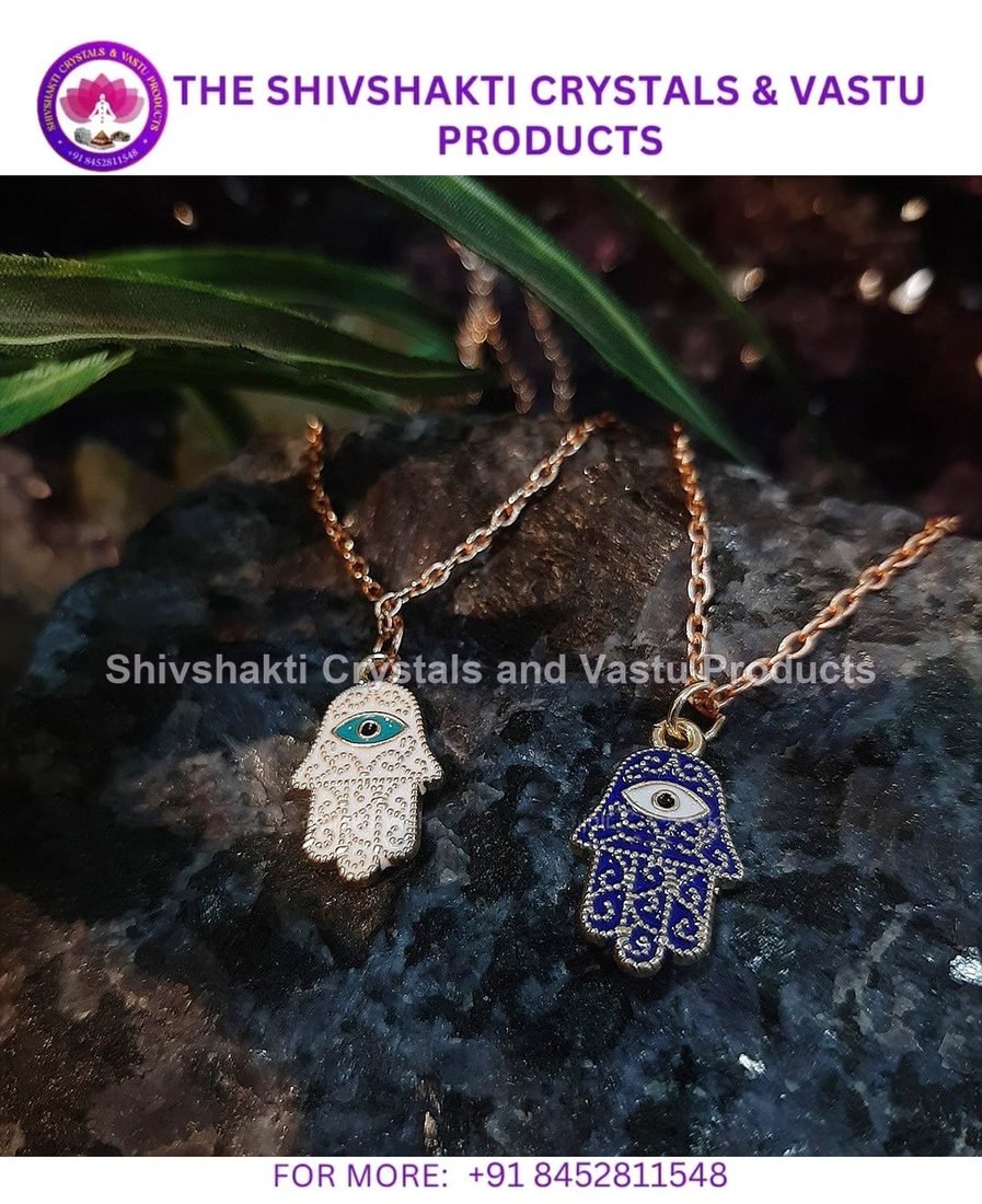Evil Eye Hamsa Hand Pendant with Chain
