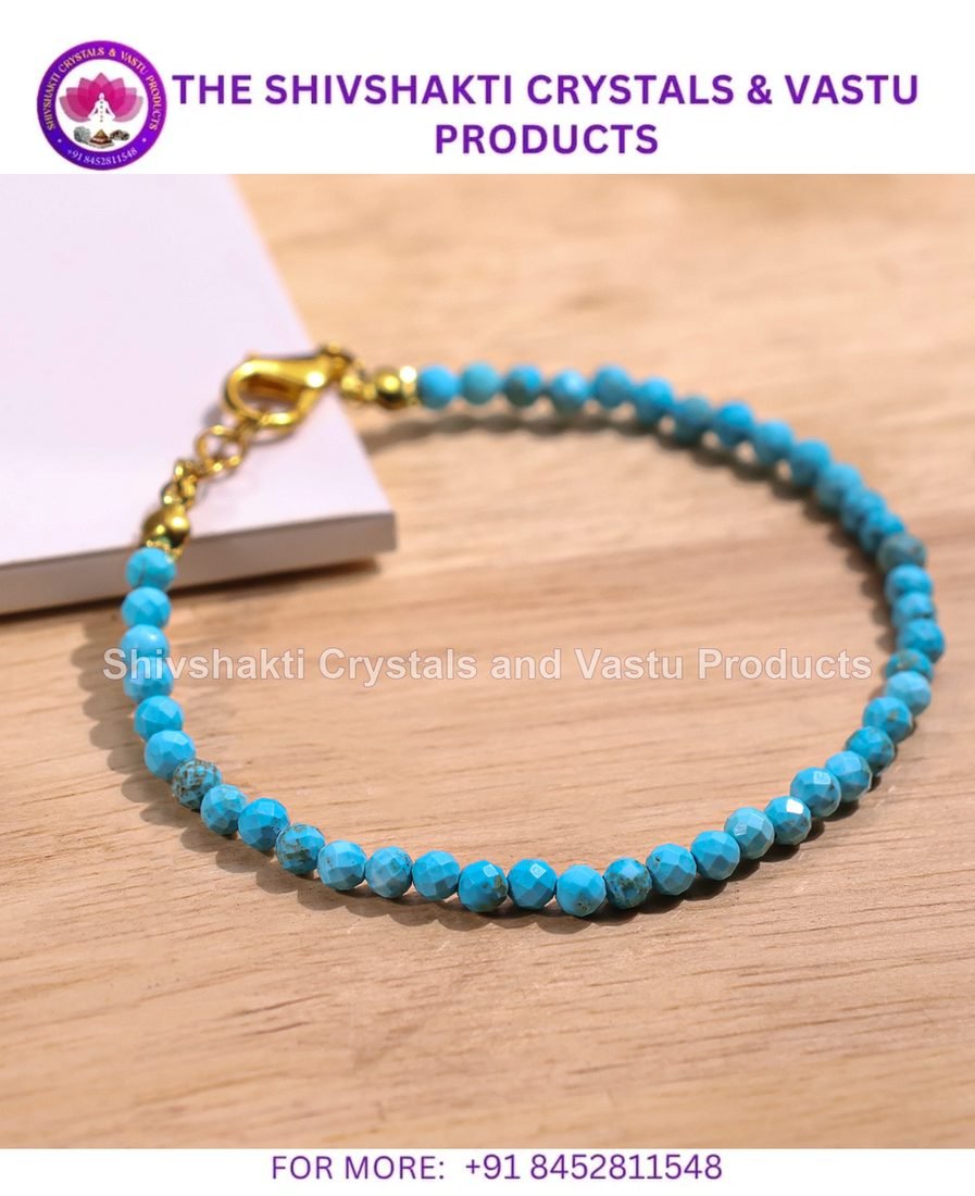 Firoza Faceted Chain Bracelet 4mm
