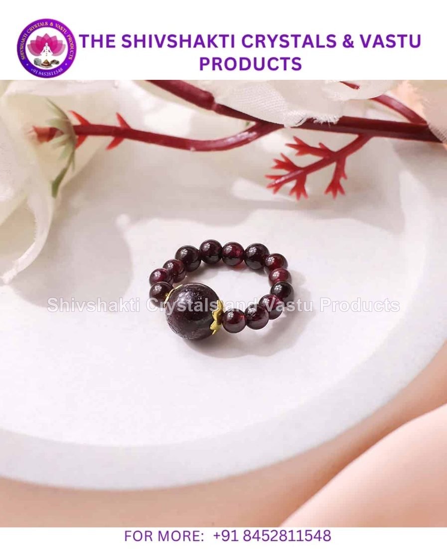 Garnet Beads Ring