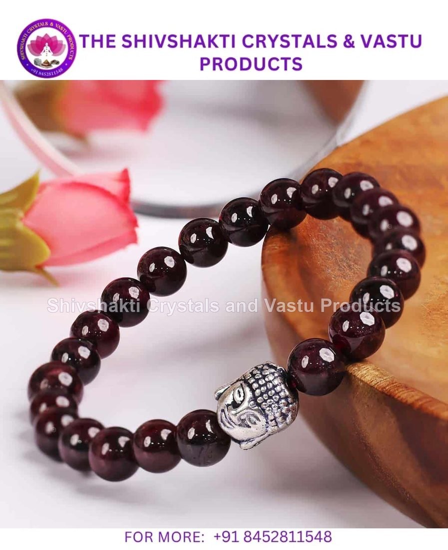 Garnet Buddha Bracelet