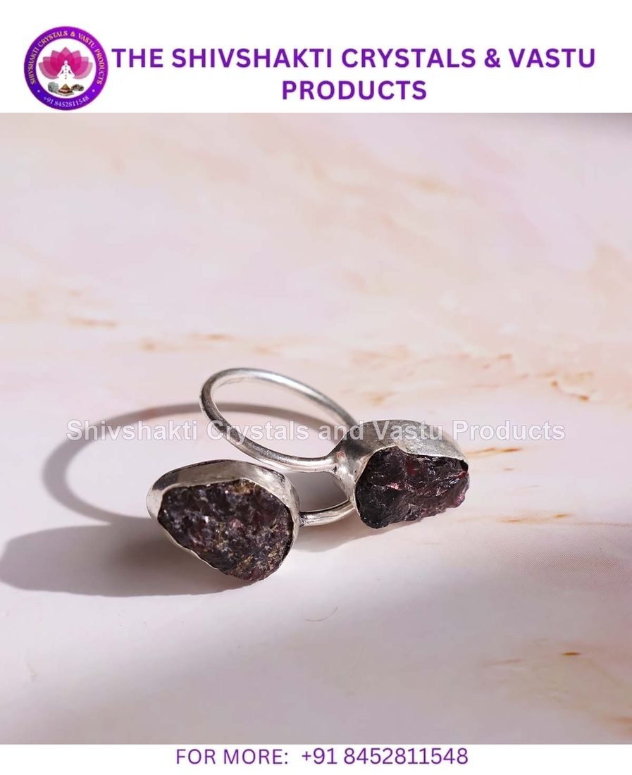Garnet Double Raw Ring