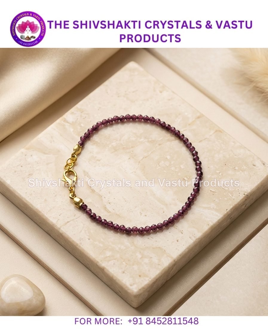 Garnet Faceted Bracelet 3mm