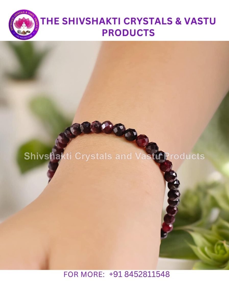 Garnet Faceted Bracelet 4mm