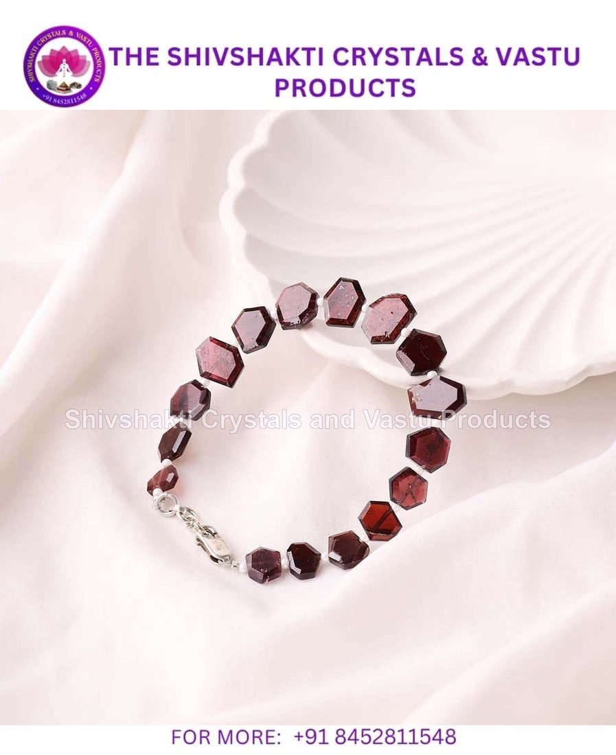 Garnet Hexagon Bracelet
