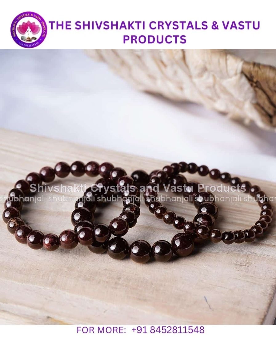 Garnet Round Beads Bracelet