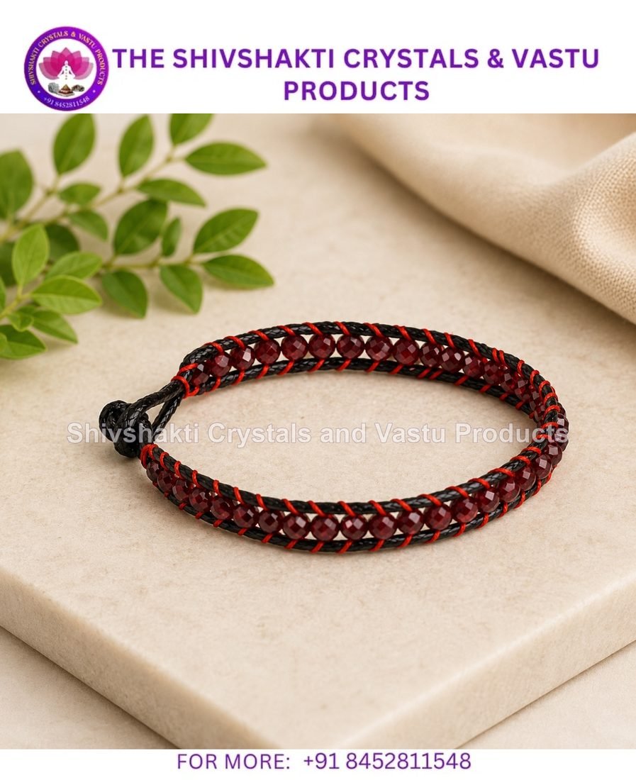 Garnet Wrap Bracelet 4 mm