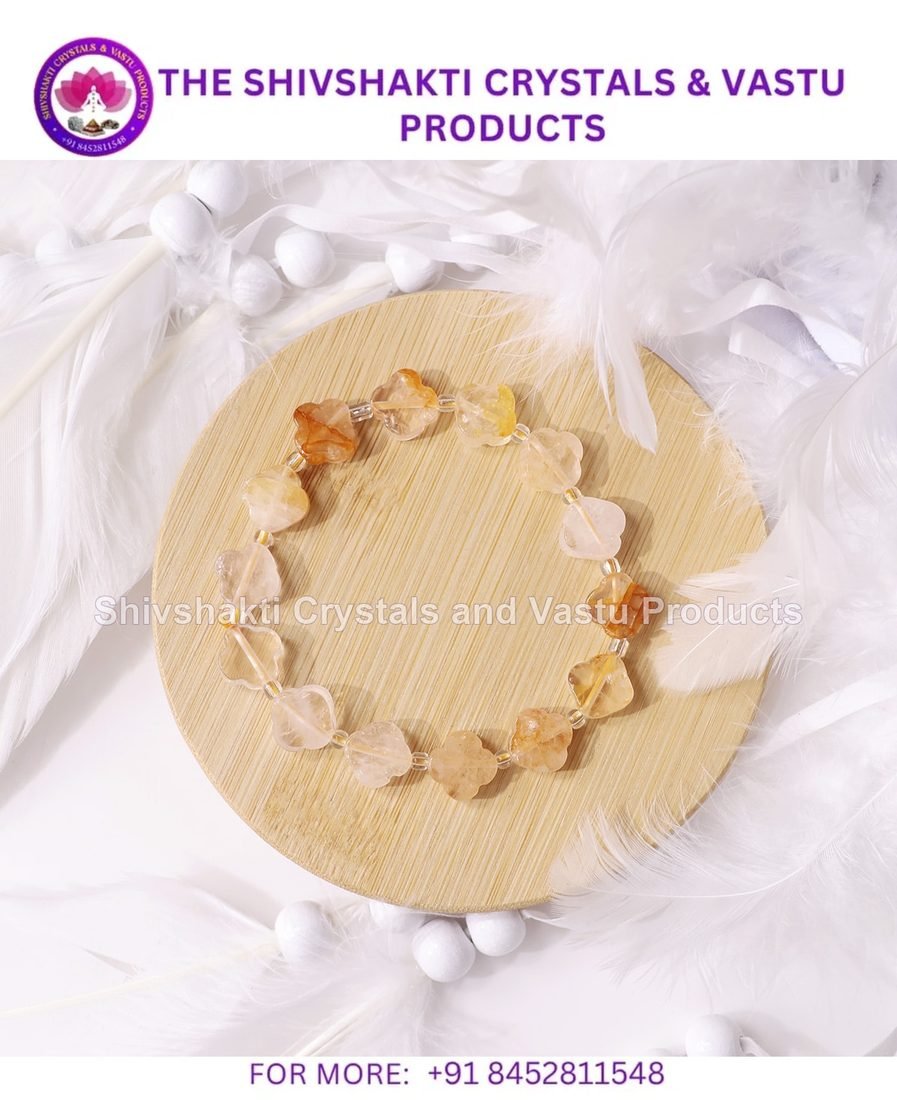 Golden Healer Quartz Flower Beads Bracelet