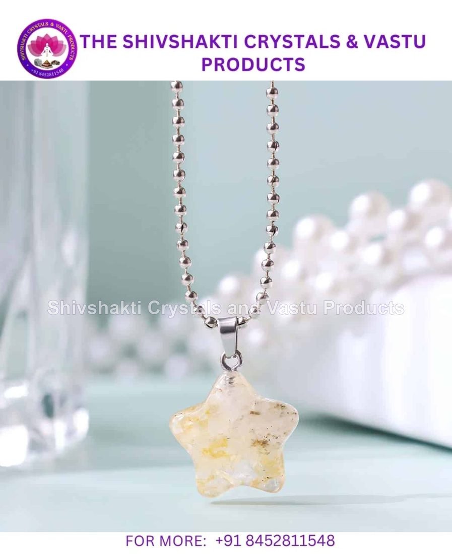 Golden Healer Quartz Star Pendant