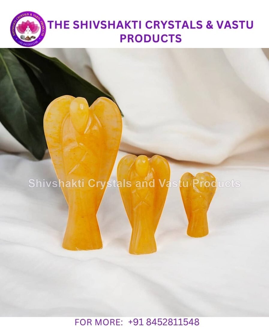 Golden Quartz Carved Angel
